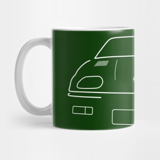 Triumph TR7 1970s classic sports car white outline graphic (laurel) Mug